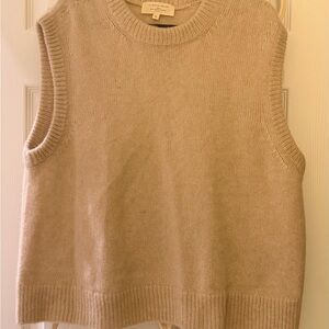 Sezane Cream Sleeveless Sweater